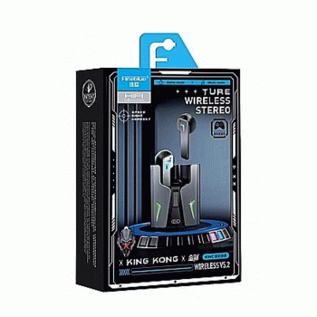 Fineblue KingKong Ακουστικά Ασύρματα TWS Bluetooth 5.2 Noise Cancelling Wireless Gaming Headset Earbuds με Θήκη Φόρτισης - Χρώμα: Μπλε