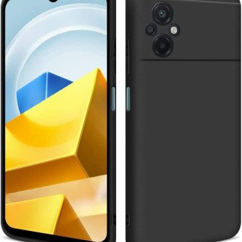 Θήκη Πλάτης Σιλικόνης Soft Back Cover για Xiaomi Poco M5 Χρώμα : Μαυρο