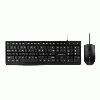 MONSTER KM2 Wired Mouse And Keyboard Set / Πληκτρολόγιο Και Ενσύρματο Ποντίκι Χρώμα : Μαυρο