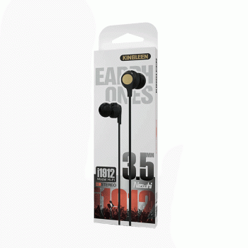 KINGLEEN i1912 Ακουστικά Ενσύρματα 3.5mm in-Ear Wired Earphone 1.2Μ - Χρώμα: Μαύρο