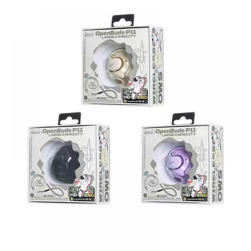 Ακουστικά Bluetooth Remax OpenBuds P11, Μαυρο - 20802
