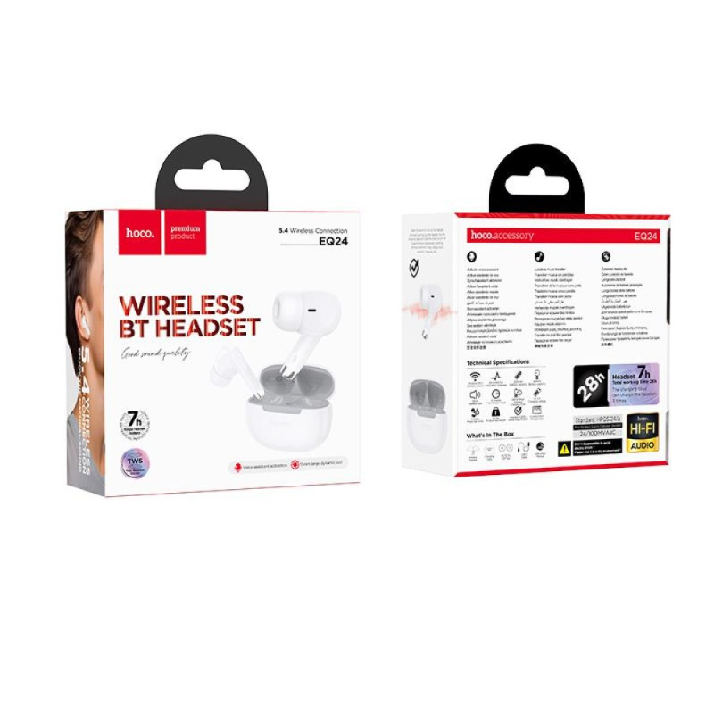 HOCO EQ24 ESTRELLA WIRELESS HEADSET, ΛΕΥΚΟ