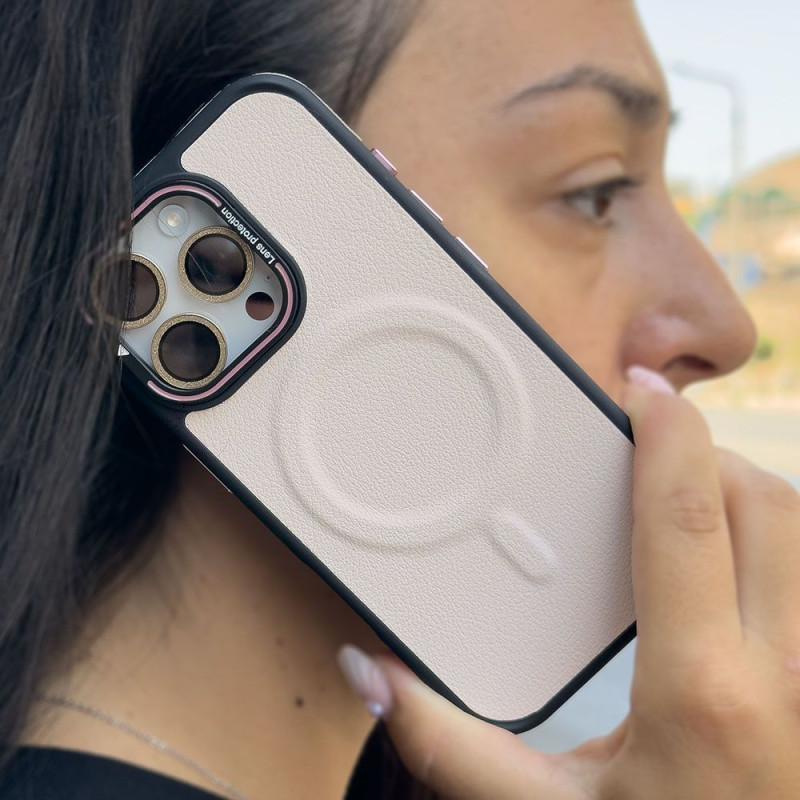 Θήκη Magnetic MagSkin Sonique Apple iPhone 13 Pro Max Ροζ Ανοιχτό
