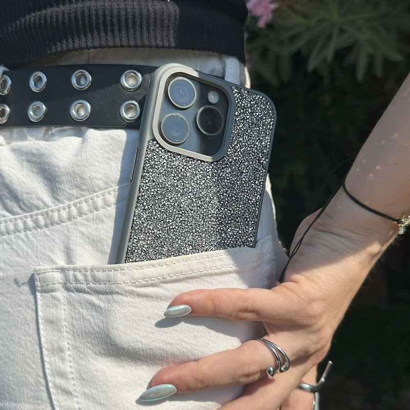 Θήκη Lux Diamond Sonique Apple iPhone 16 Pro Max Ασημί