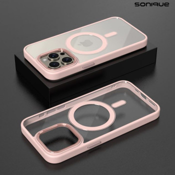 Θήκη Magnetic MagMetal Sonique Apple iPhone 13 Pro Max Ροζ