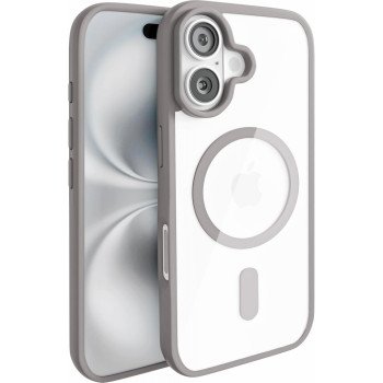 Θήκη Σιλικόνης για iphone 16 Back Cover Με Magsafe -Γκρί