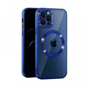 MagSafe Magnetic Slim Plating Clear Case Για iphone 14 - Μπλε