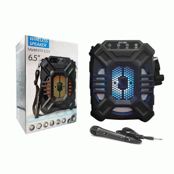 Wireless Speaker GTS-1222 Bluetooth RGB / Ασύρματο Ηχείο Χρώμα : Μαυρο