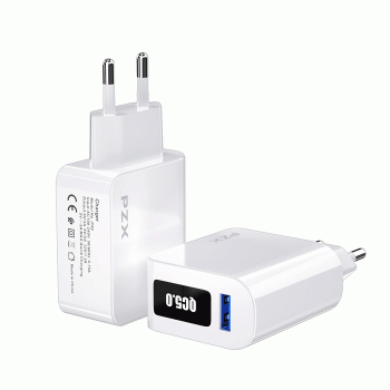PZX P40 Φορτιστής κινητού / Mobile Charger με 1 Θύρα USB-A - Χρώμα: Λευκό