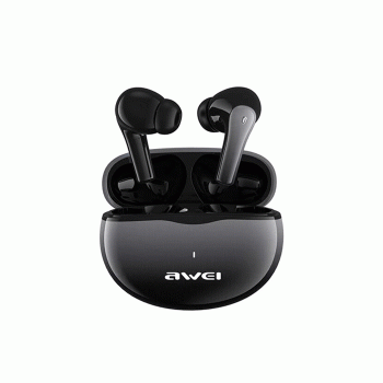 AWEI T62 ENC Ακουστικά Ασύρματα Bluetooth 5.3 TWS Earpods Wireless Εarphones με θήκη φόρτισης Χρώμα : Μαυρο