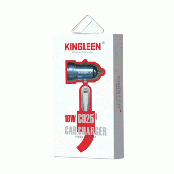 KINGLEEN Φορτιστής Αυτοκινήτου / Car Charger C925 PD18W Με Θύρα USB Και TYPE C ΚΑΙ ΜΕ Καλωδιο Φόρτισης TYPE C ΣΕ LIGHTNING 5V/3.1A - Χρώμα: Μαύρο