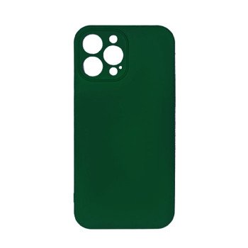 Θήκη Πλάτης Σιλικόνης Soft Back Cover για IPhone 12 Pro Max - Χρώμα : Σκούρο Πράσινο