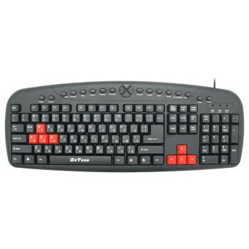 Πληκτρολόγιο πολυμέσων DeTech DE6087, USB, Κυριλλικό, Μαύρο - 6087