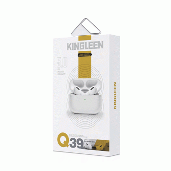 KINGLEEN Q39 Ακουστικά Ασύρματα Bluetooth 5.0 TWS Earpods Wireless Εarphones με θήκη φόρτισης - Χρώμα: Λευκό
