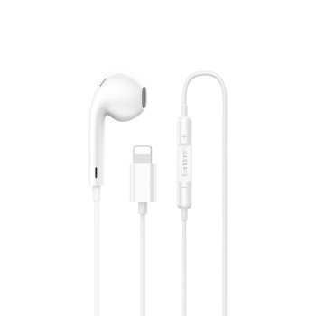 Ακουστικό Earldom ET-E72L, Lightning, Μικρόφωνο, Λευκό - 20747