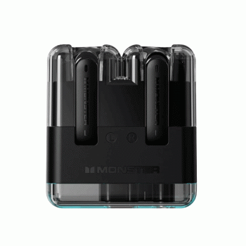 Monster XKT12 Earbud Bluetooth Earphones Ακουστικά με Θήκη Φόρτισης - Χρώμα : Μαυρο