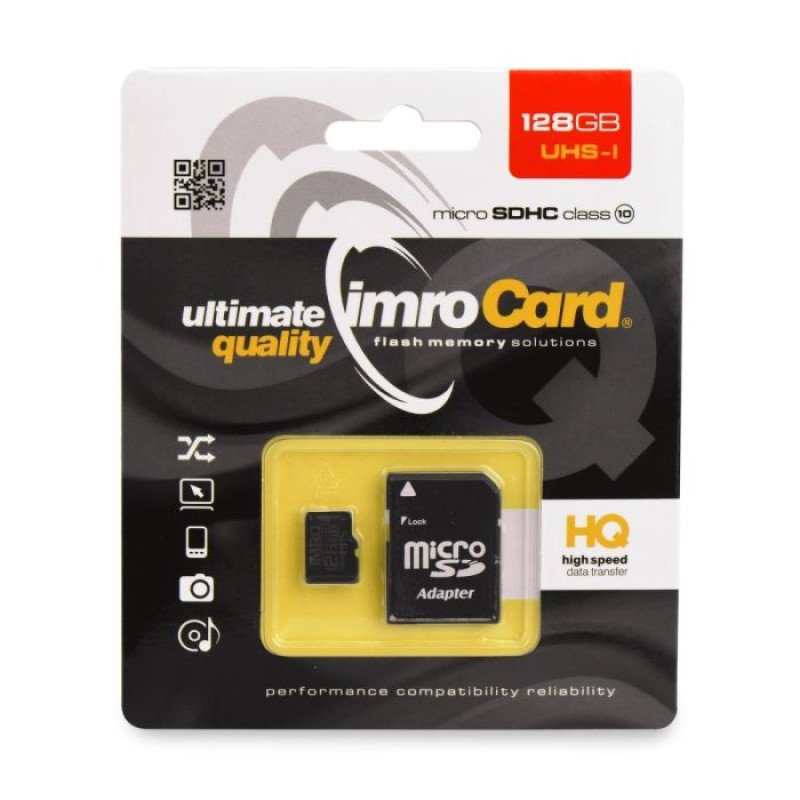 Imro Card HQ Memory Card 128GB With Adapter / Κάρτα Μνήμης