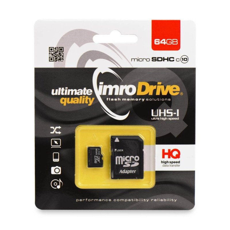 Imro Card HQ Memory Card 64GB With Adapter / Κάρτα Μνήμης Imro Card HQ Memory Card 64GB With Adapter / Κάρτα Μνήμης