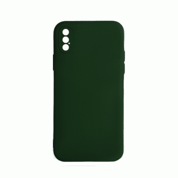 Θήκη Πλάτης Σιλικόνης Soft Back Cover για IPhone X / Xs - Χρώμα : Σκούρο Πράσινο