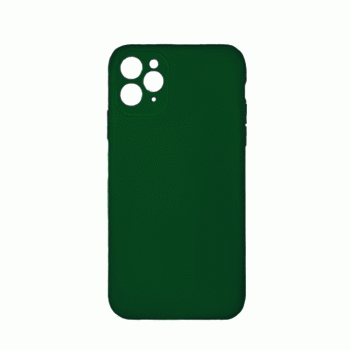 Θήκη Πλάτης Σιλικόνης Soft Back Cover για IPhone 11 Pro - Χρώμα : Σκούρο Πράσινο