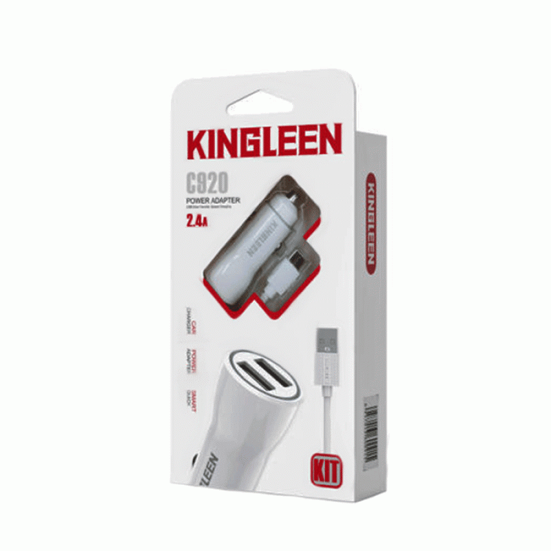 KINGLEEN Φορτιστής Αυτοκινήτου / Car Charger C920 με Δύο Θύρες USB Και Καλώδιο Φόρτισης USB Σε MICRO 2.4A - Χρώμα: Λευκό KINGLEEN Φορτιστής Αυτοκινήτου / Car Charger C920 με Δύο Θύρες USB Και Καλώδιο Φόρτισης USB Σε MICRO 2.4A - Χρώμα: Λευκό