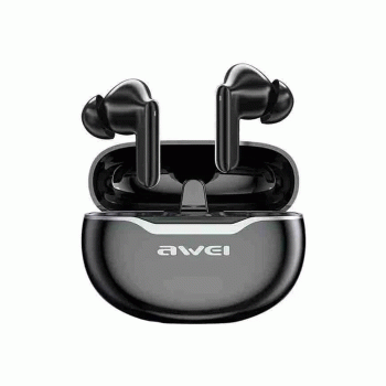 AWEI T50 ENC Ακουστικά Ασύρματα Bluetooth 5.1 TWS Earpods Wireless Εarphones με θήκη φόρτισης Χρώμα : Μαυρο